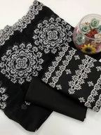 3 Pcs Women's Unstitched Embroidered Suit