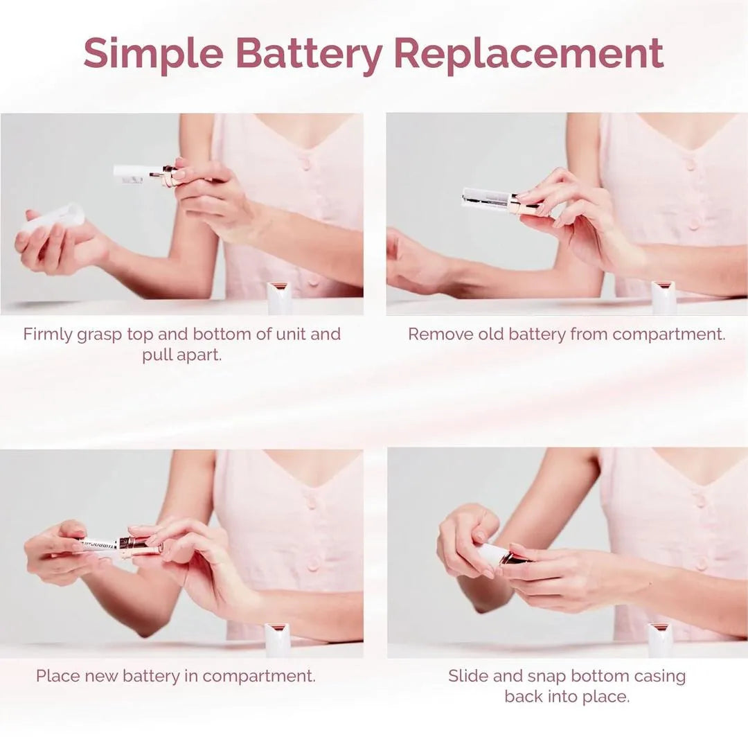 USB Rechargeable Flawless Facial Hair Remover for All Skin Types